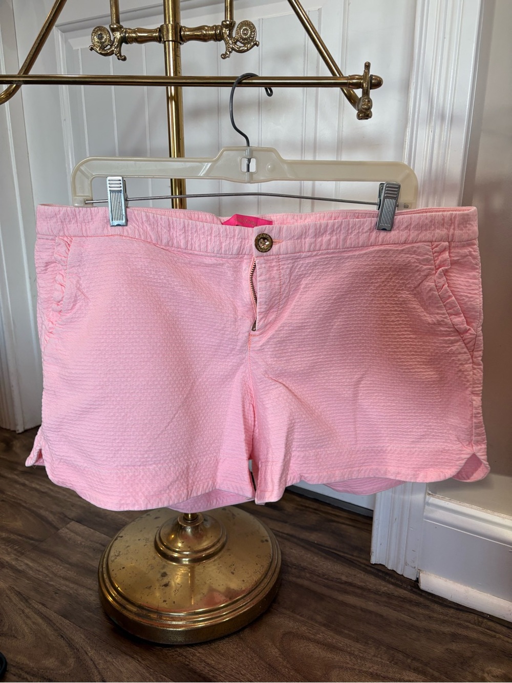 Women's Lilly Pulitzer Pink Casual Cotton-Blend Shorts
